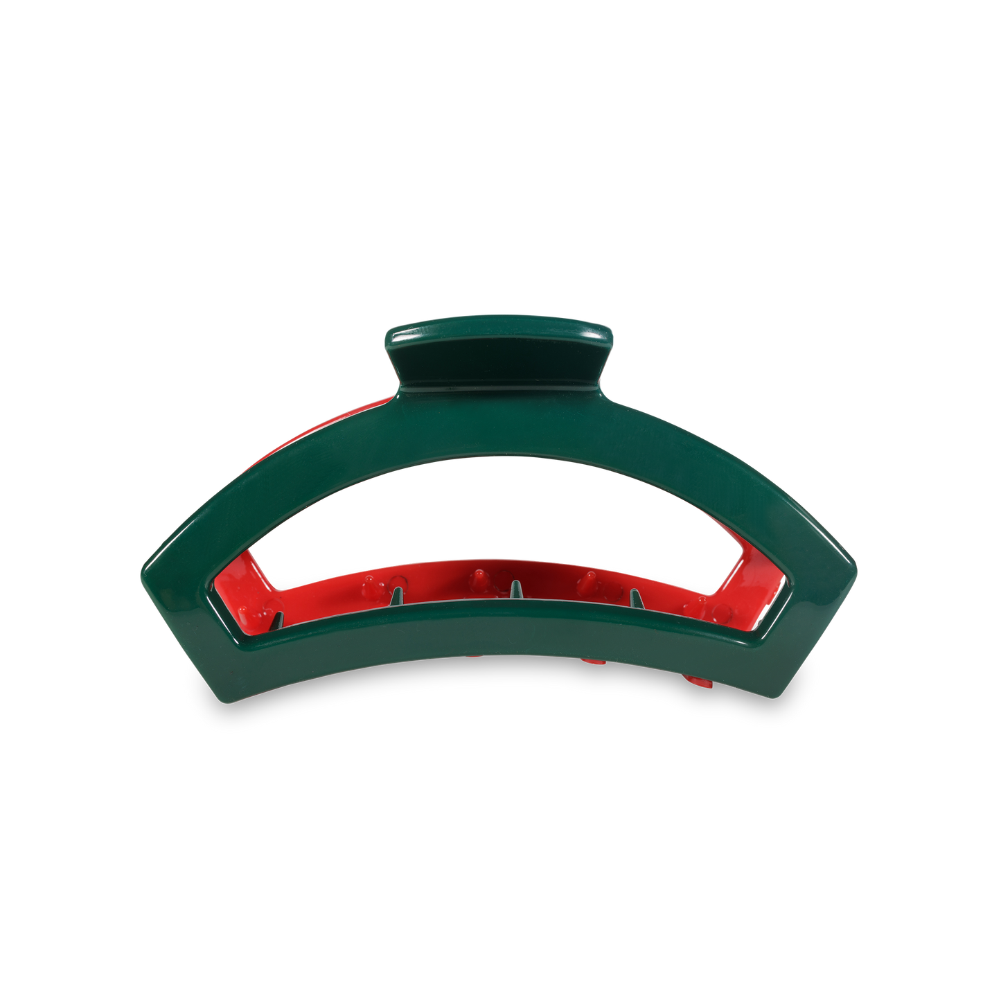 TELETIES Open Red and Green Medium Hair Clip