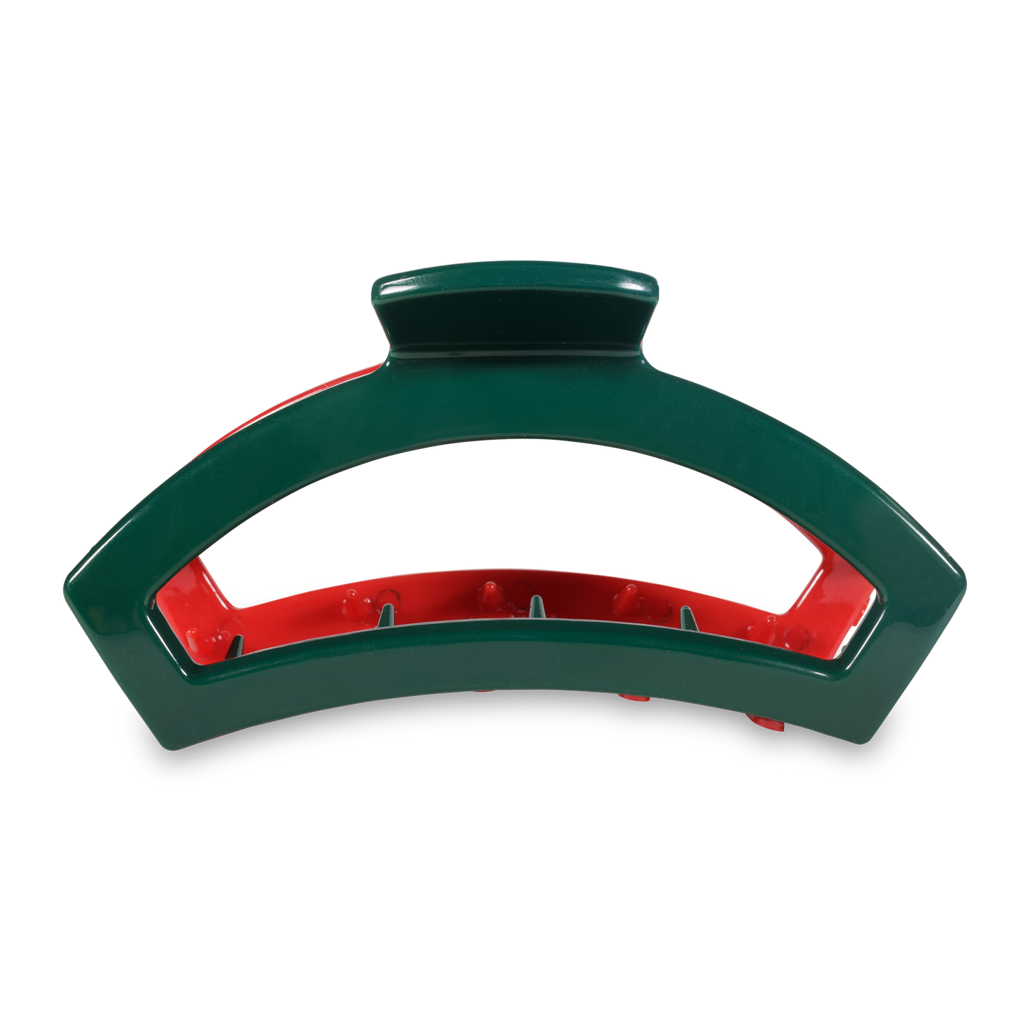 TELETIES Open Red and Green Large Hair Clip