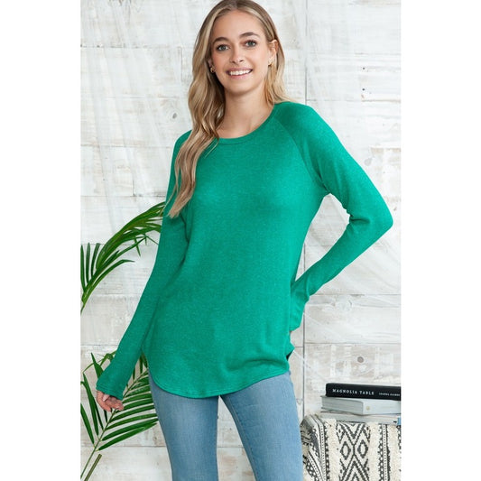 Heathered Long Sleeve Top