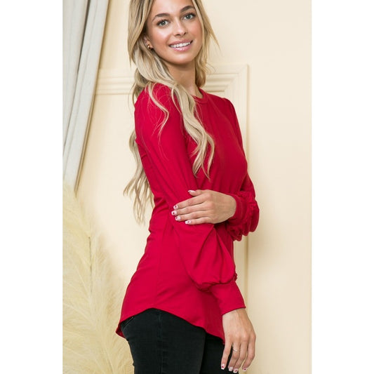 Solid Long Sleeve Top